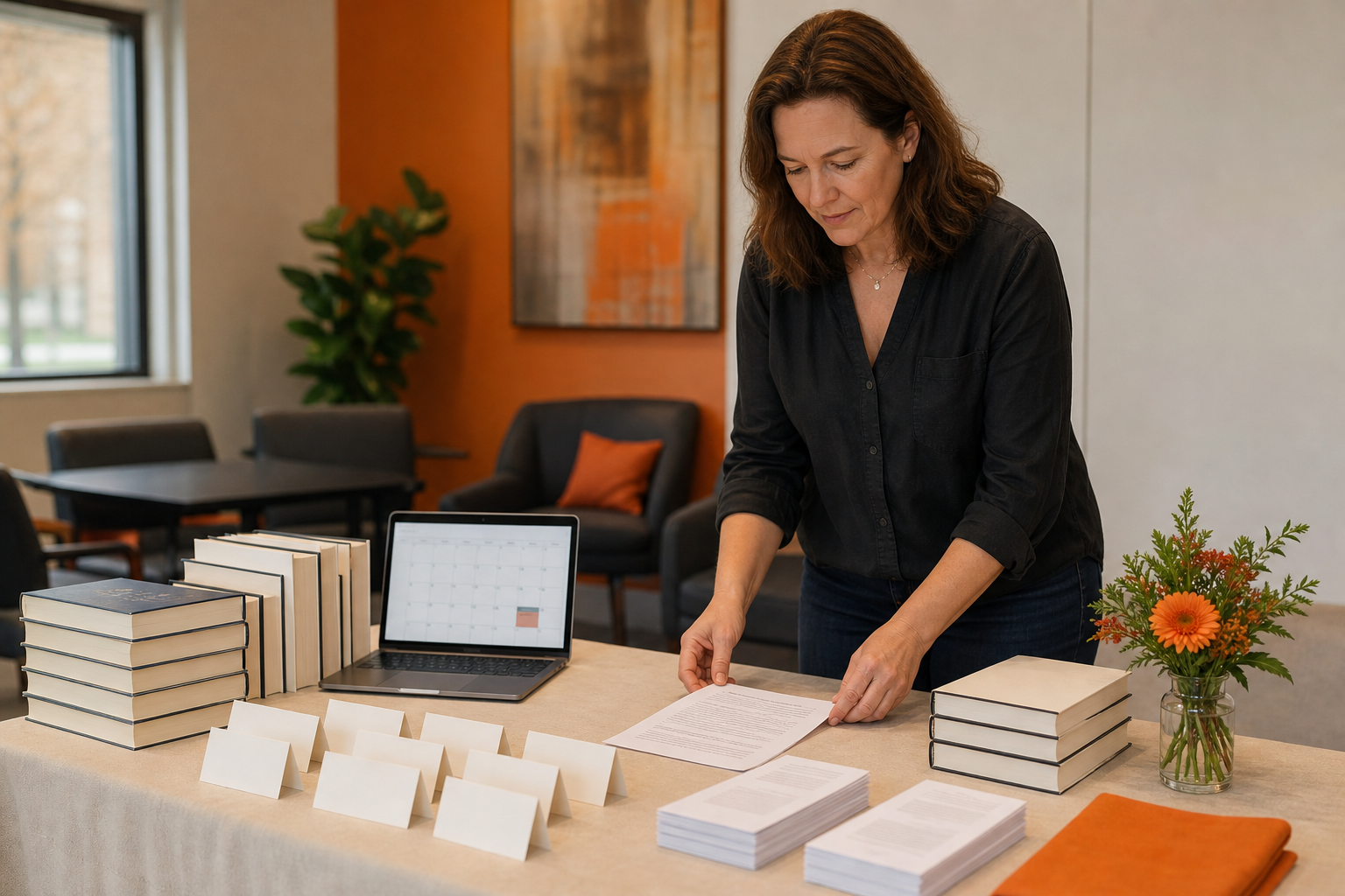 nonfiction author preparing book tour promotion and sales materials