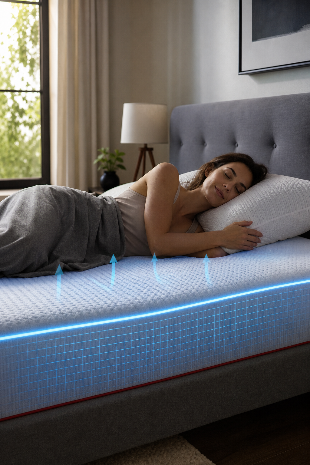 smart mattress cooling technology in use