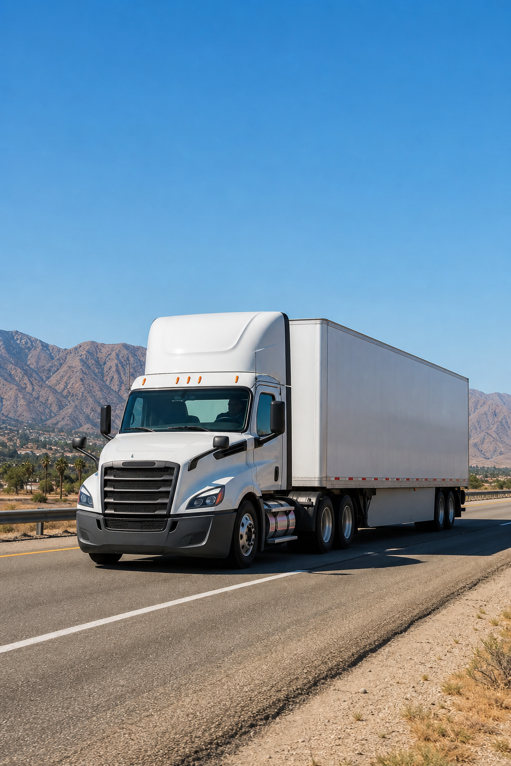 FedEx linehaul truck in Inland Empire