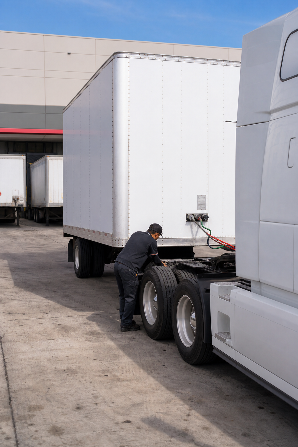 FedEx drop‑and‑hook operation at an Inland Empire hub