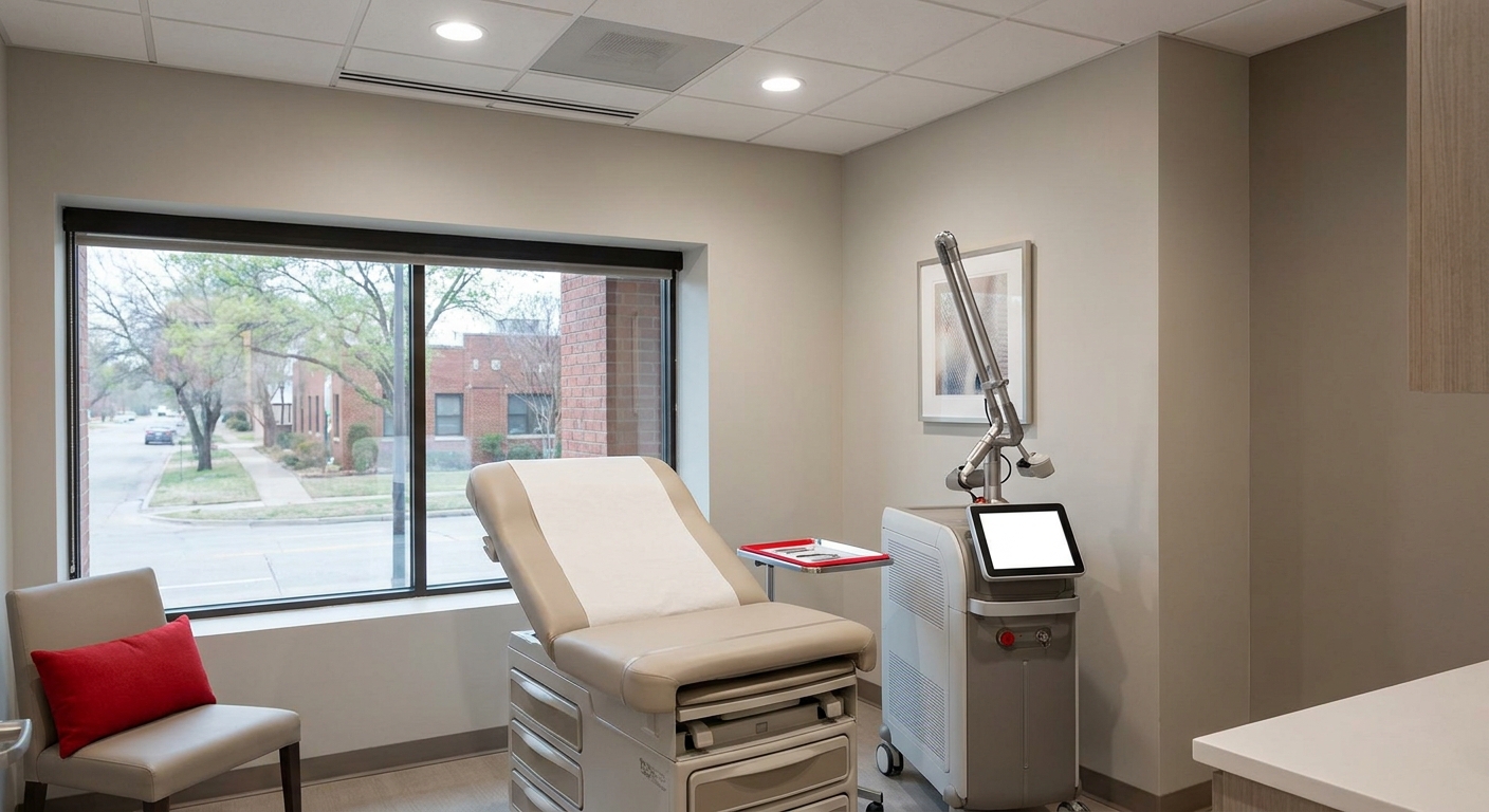 clinical laser hair removal consultation room in Oklahoma City.