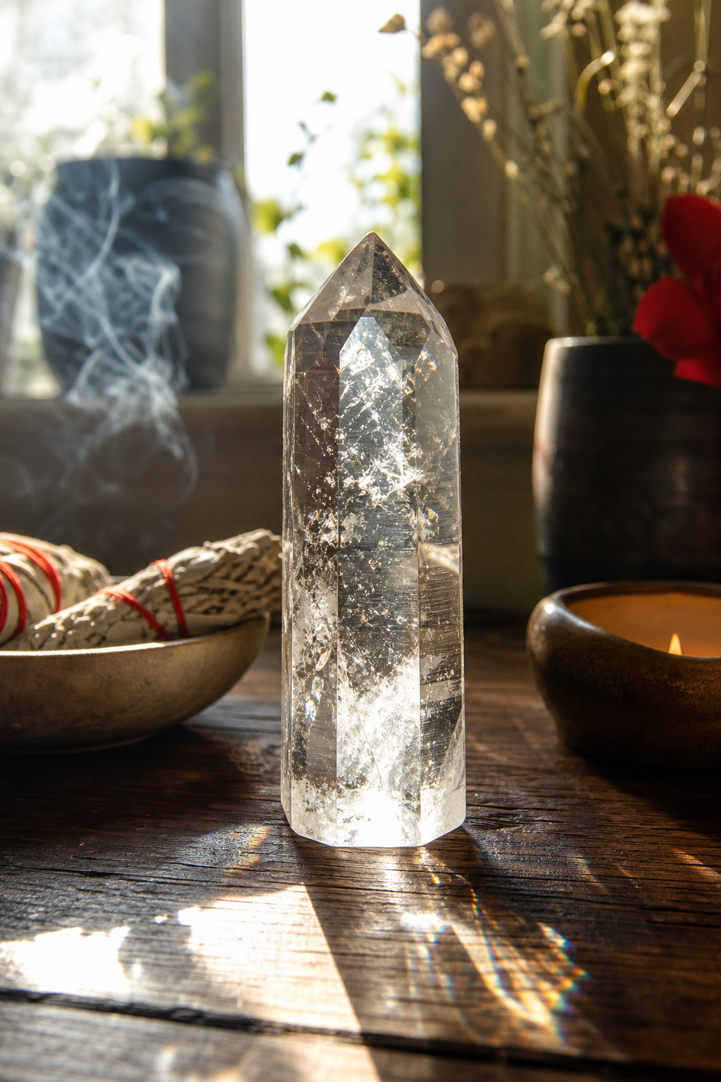 clear quartz aura cleansing