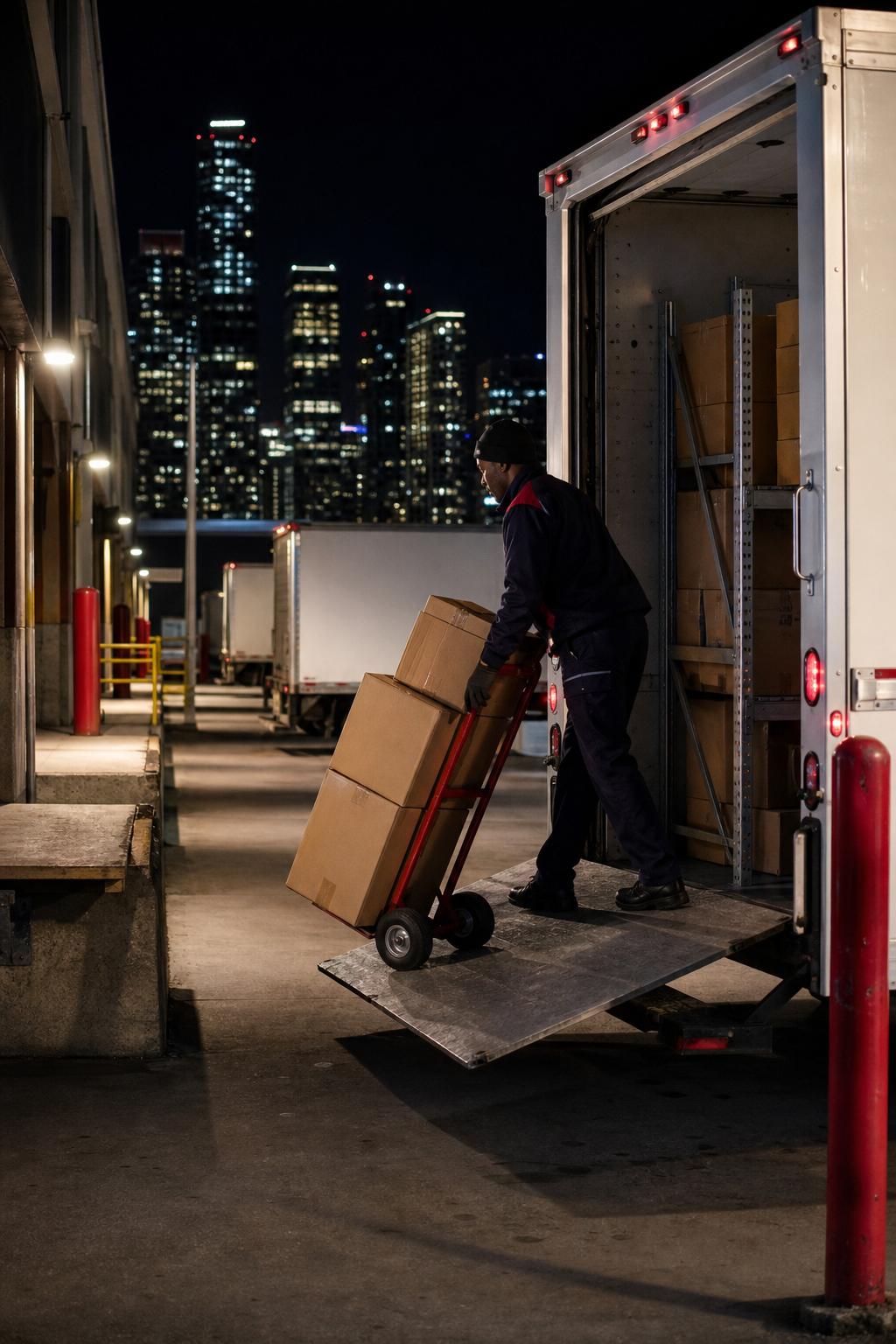 FedEx seasonal weekend run loading dock.