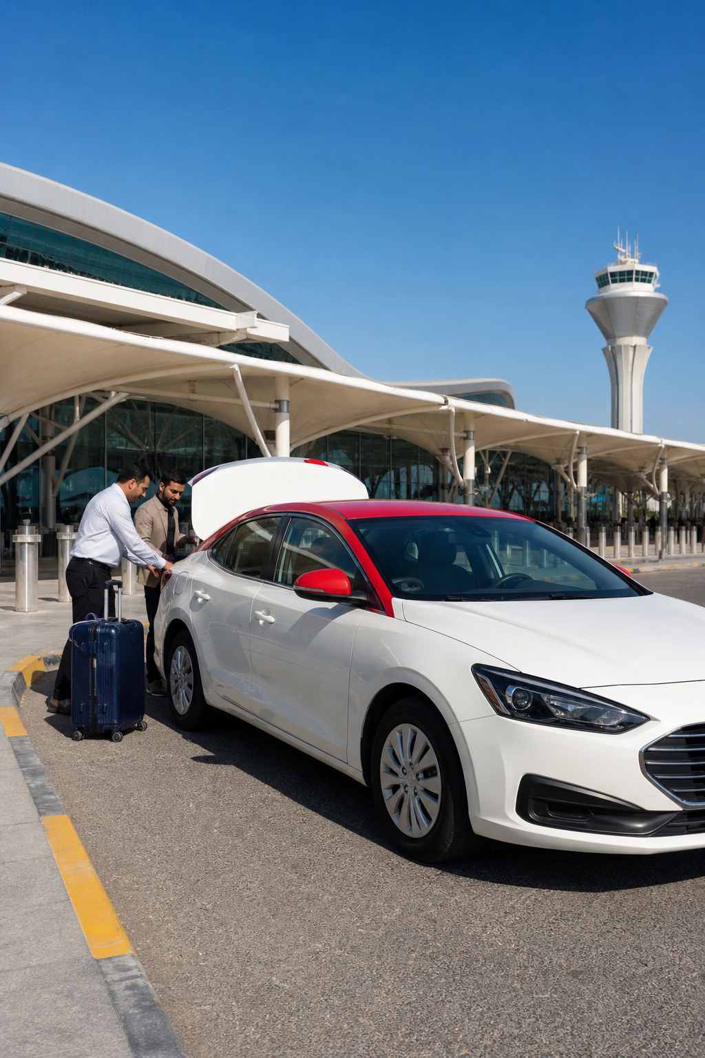 تاكسي الديرة يلتقط مسافرين في مطار الكويت