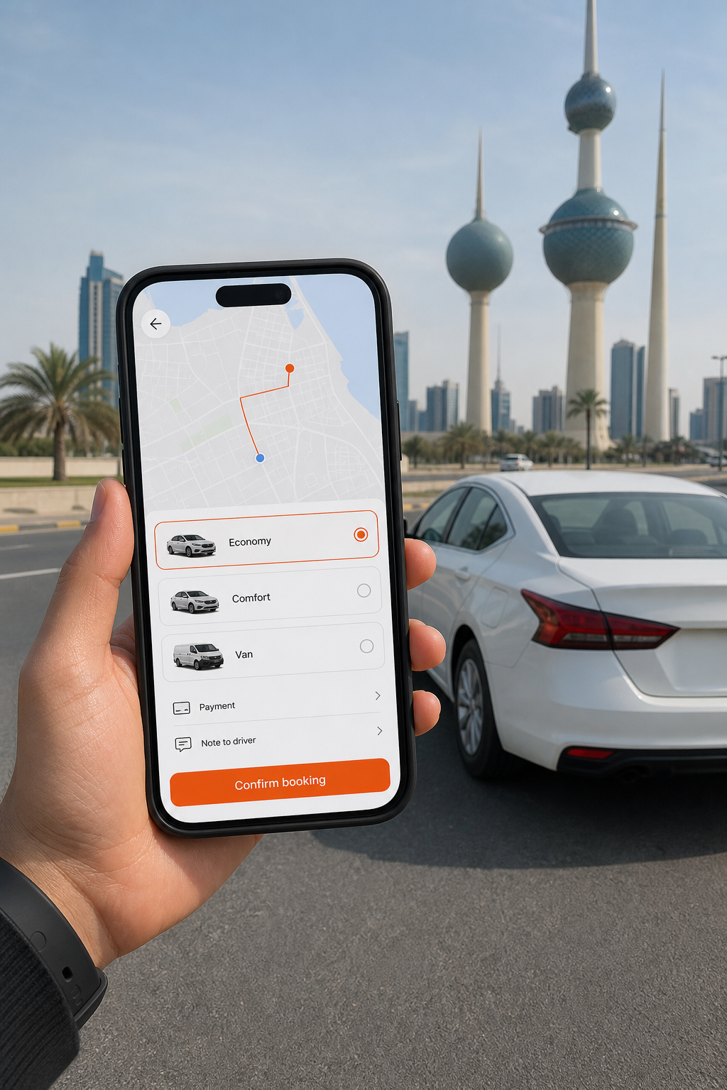 صورة لتطبيق Ride Basha على هاتف ذكي