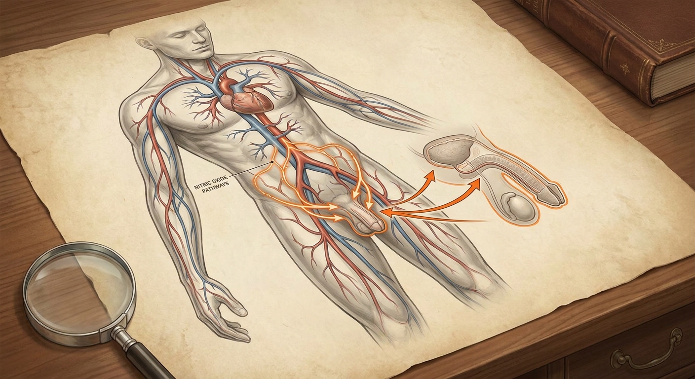 nitric oxide blood flow diagram for sexual performance.