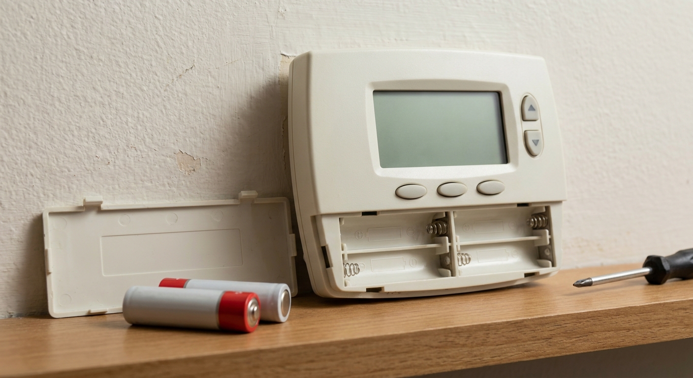 thermostat battery replacement winter maintenance