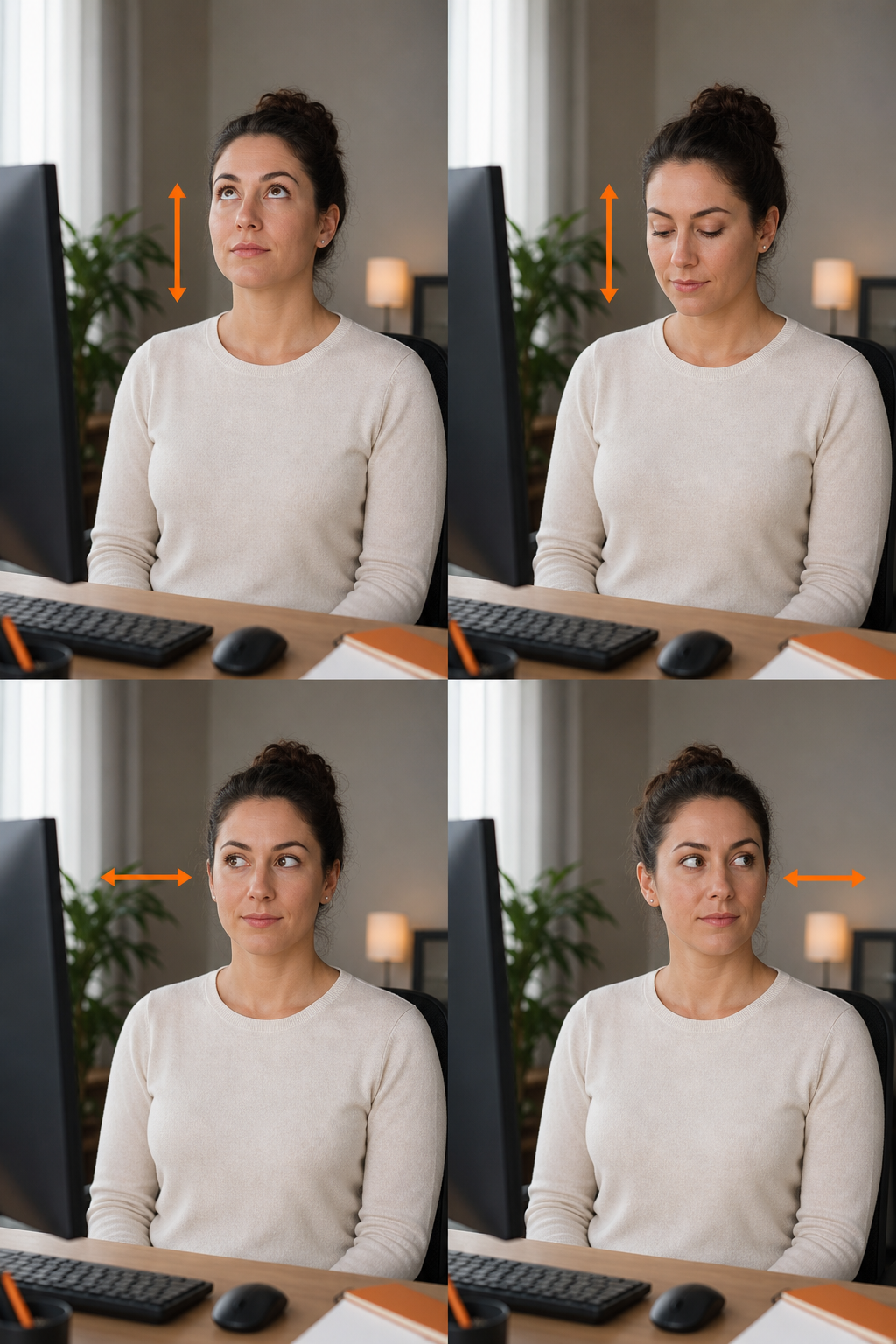 Eye movement routine for screen users