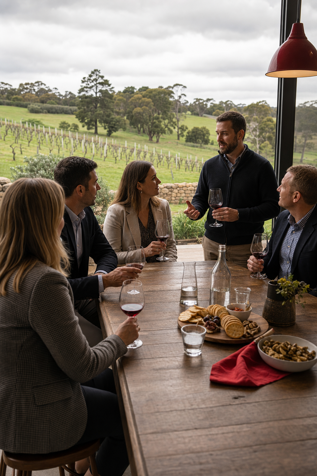 Macedon Ranges boutique wine tour corporate group cellar door tasting.