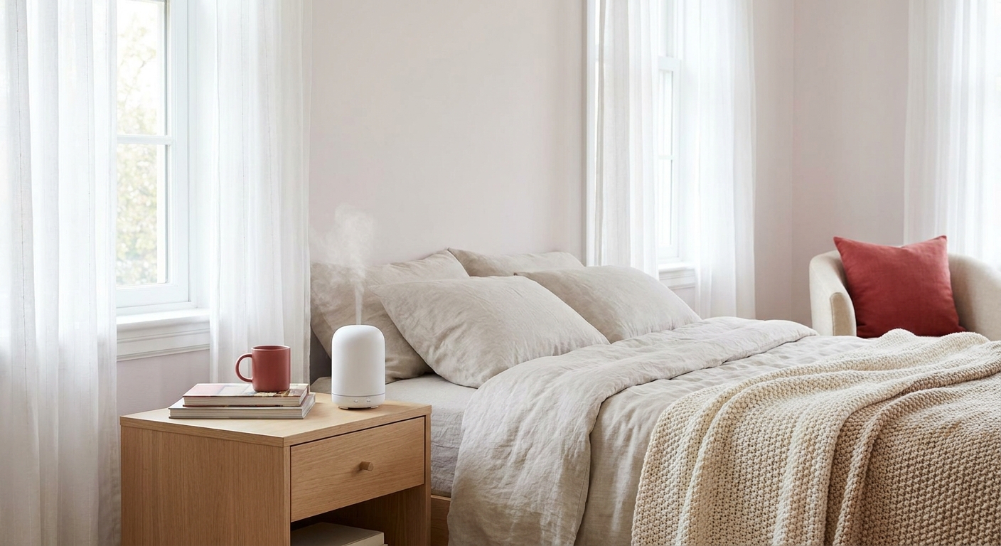 Target Echo Mini bundle in a calm bedroom setting.