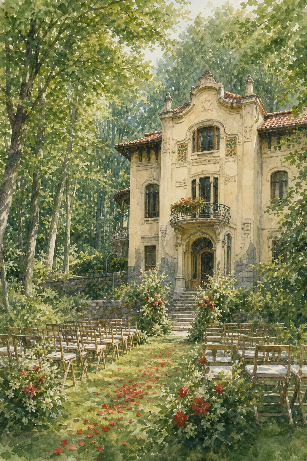 Villino Rubini private estate Brunate garden ceremony
