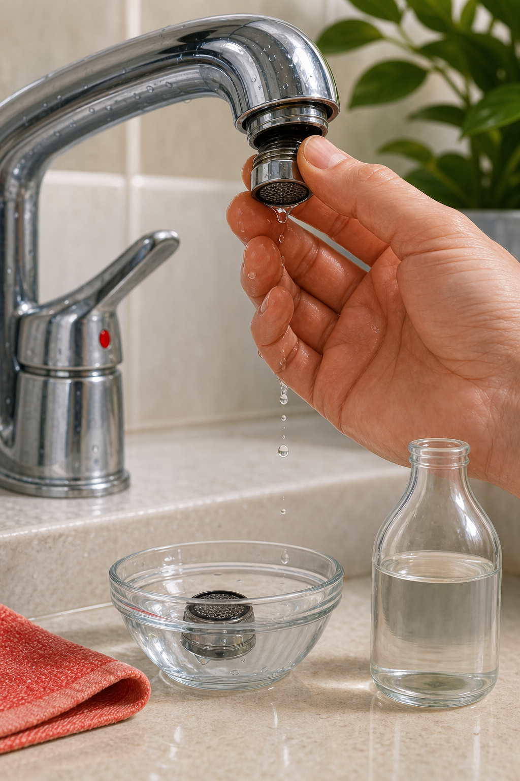 cleaning faucet aerator to improve water pressure