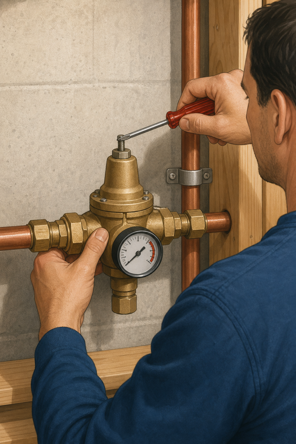 adjusting home PRV to raise water pressure