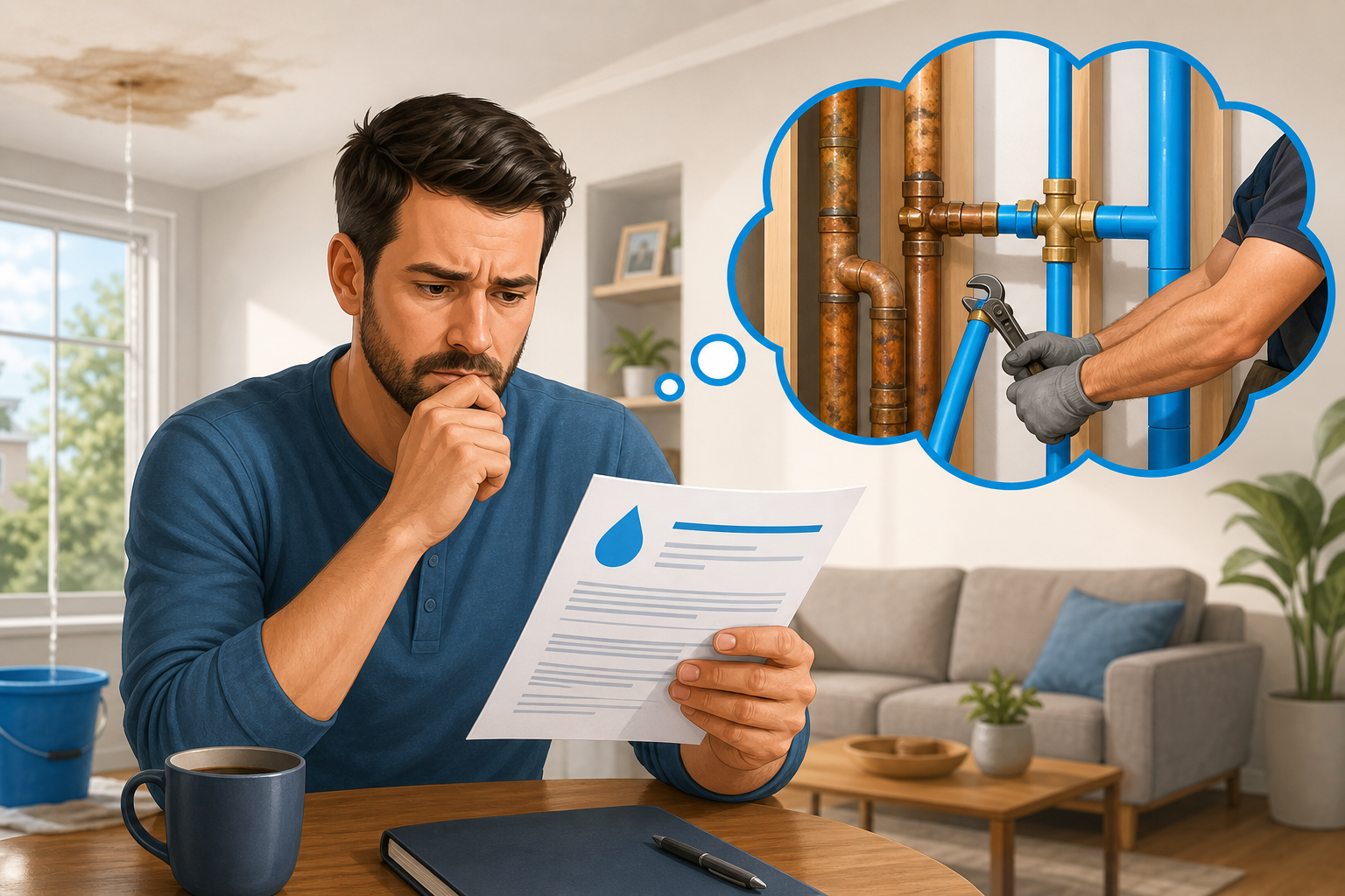 repiping insurance coverage concept