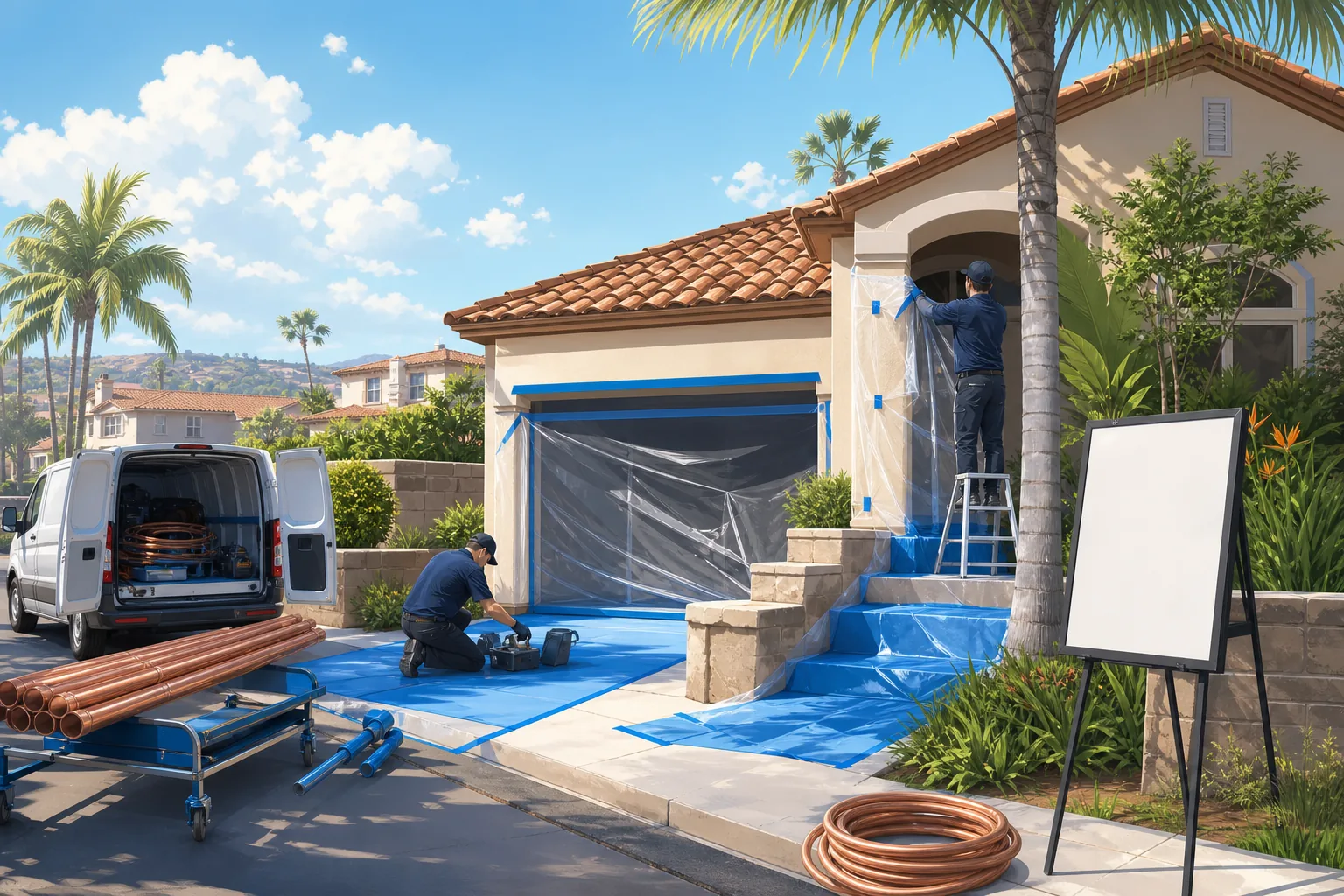 planning repiping project in Orange County homes
