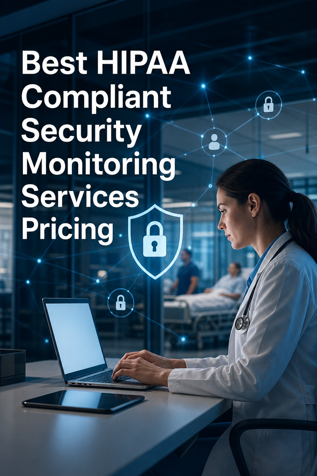 HIPAA compliant security monitoring in a healthcare setting.