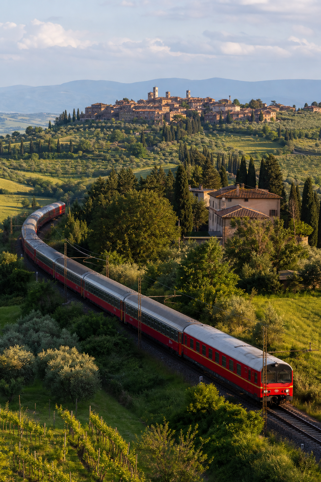 Italy train travel through Tuscany on a 10-day Italy itinerary.