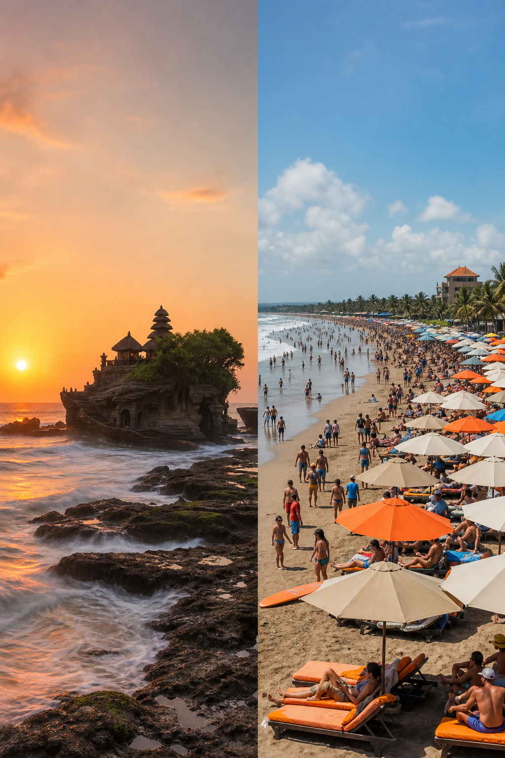 Bali travel seasons comparison quiet vs crowded.