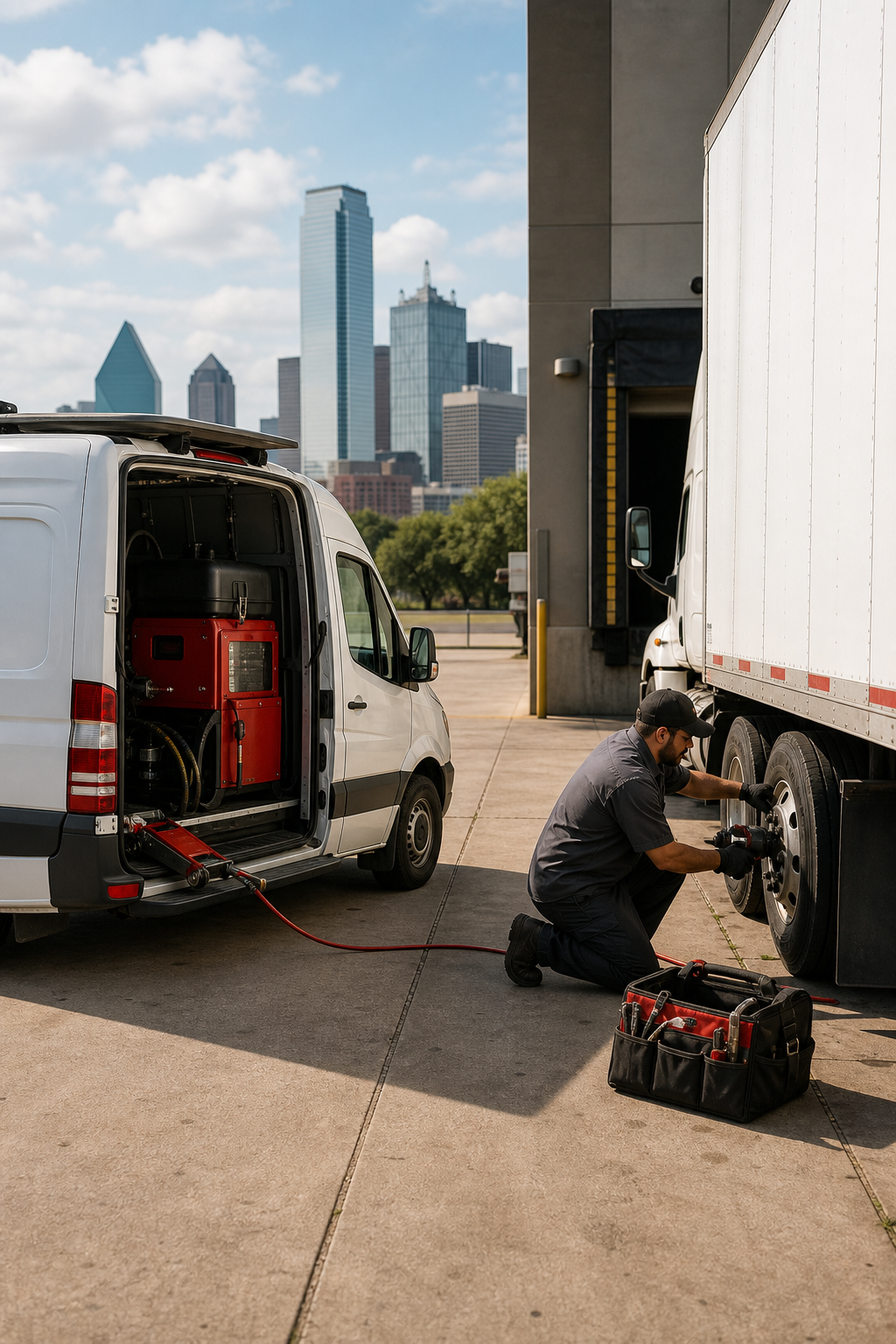 mobile tire repair service for fleets in Dallas
