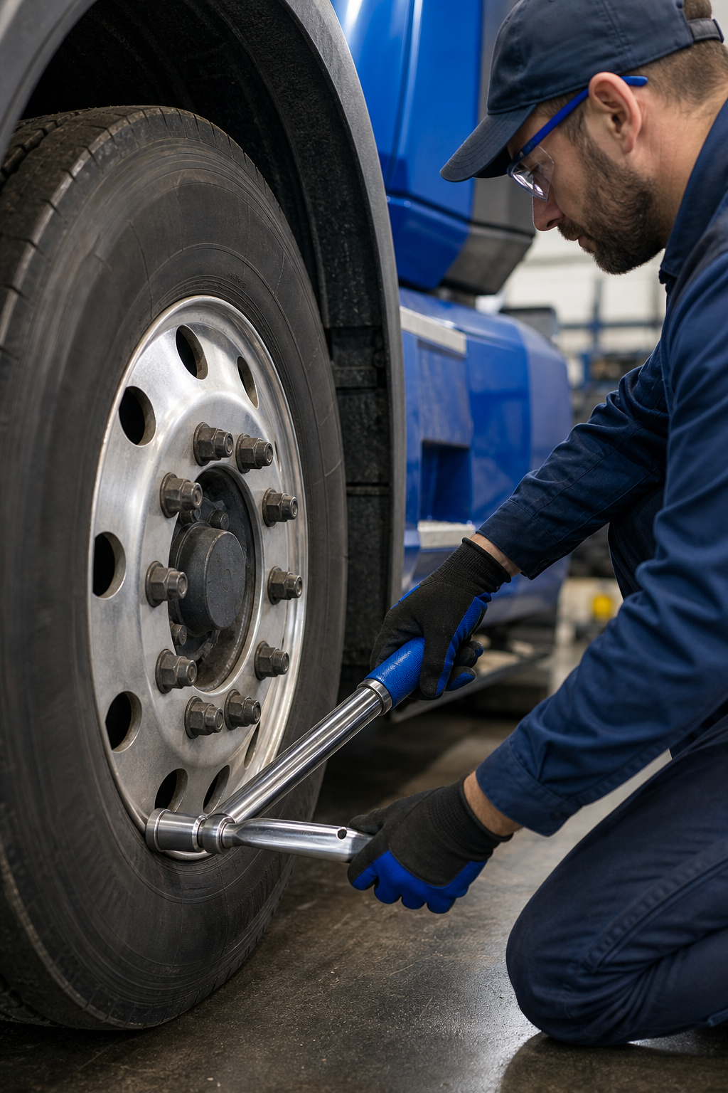 torque wrench on semi truck lug nuts