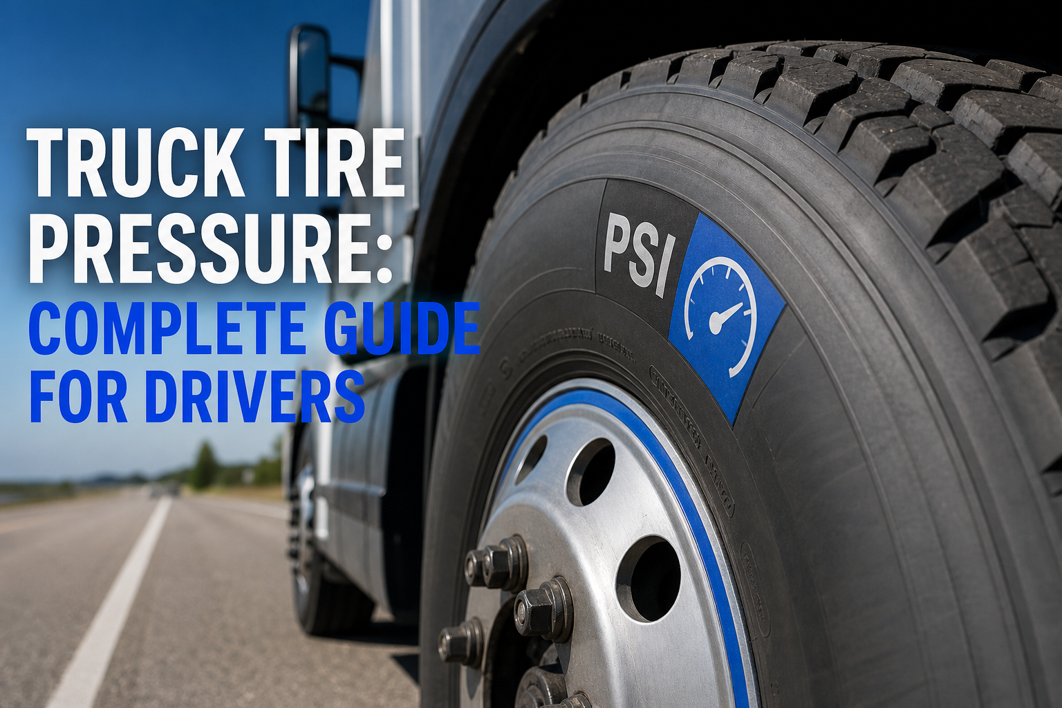 truck tire pressure label on sidewall