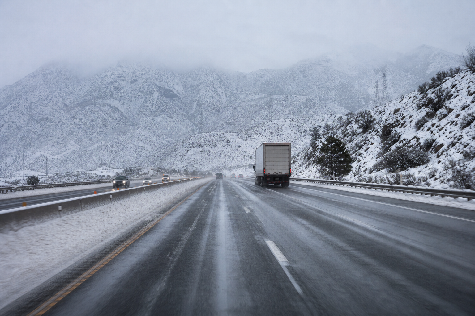 hazardous inland empire winter routes for linehaul drivers