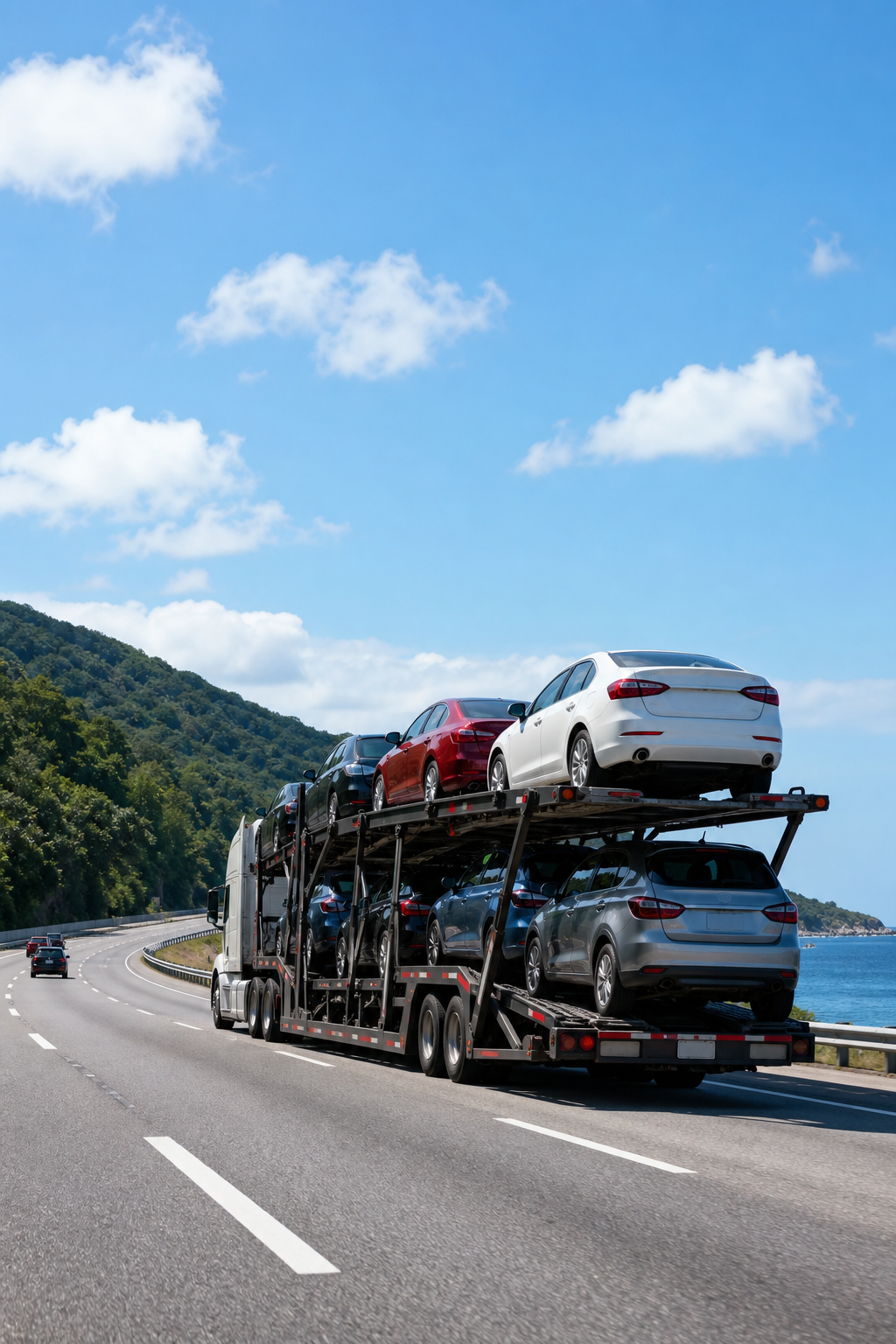 car shipping New York to Florida on open carrier truck.