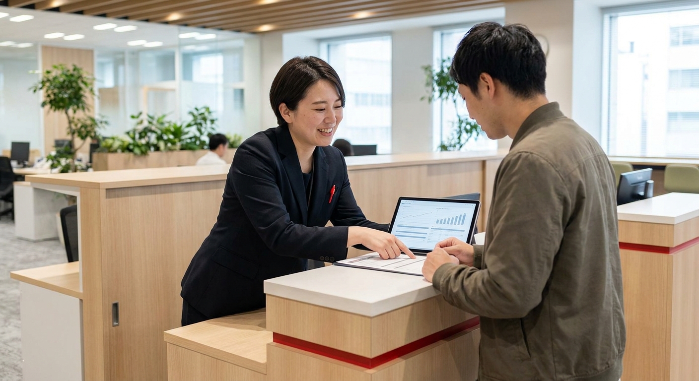 Check Into Cash flexible title loan application process at a service counter.