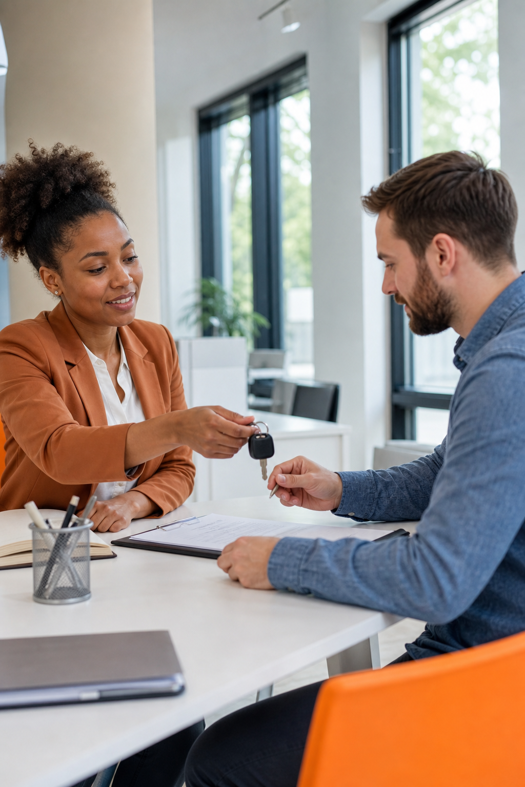 title loan approval process for unemployed borrower at a lending office.