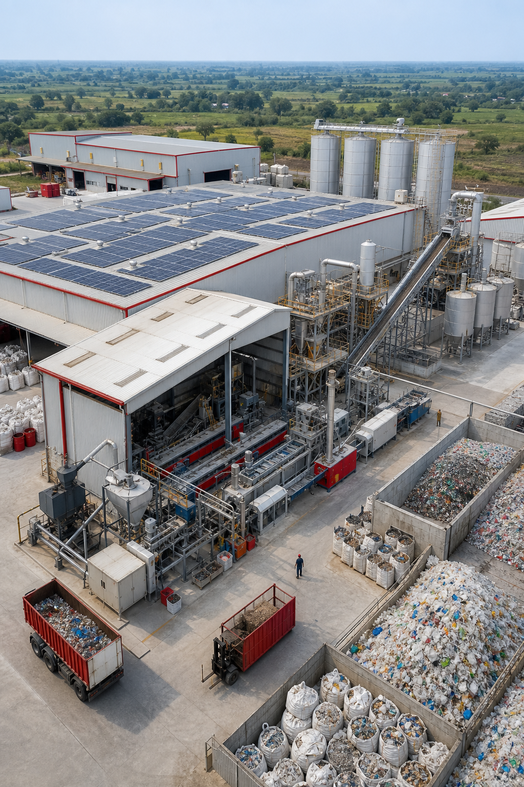 plastic recycling plant layout in India