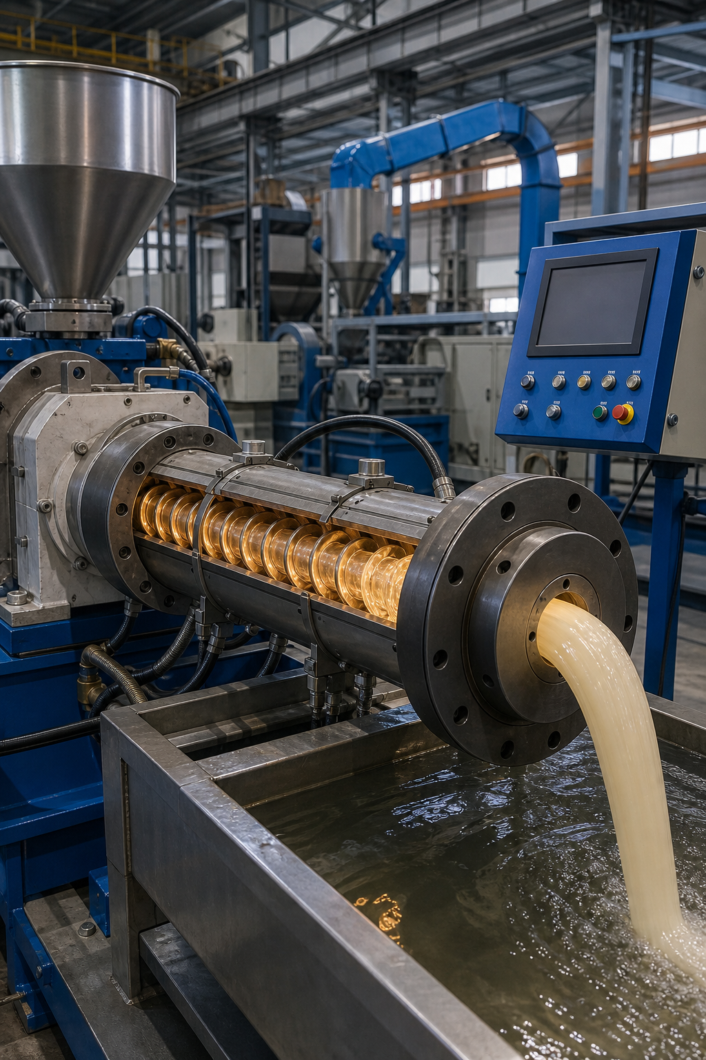 plastic recycling plant extruder technical specs