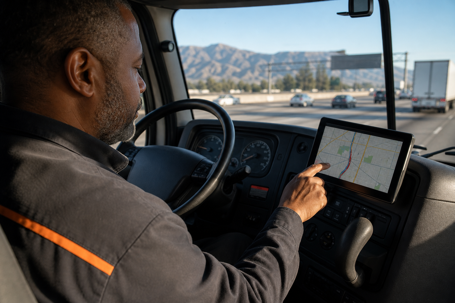 FedEx linehaul driver planning route in Inland Empire