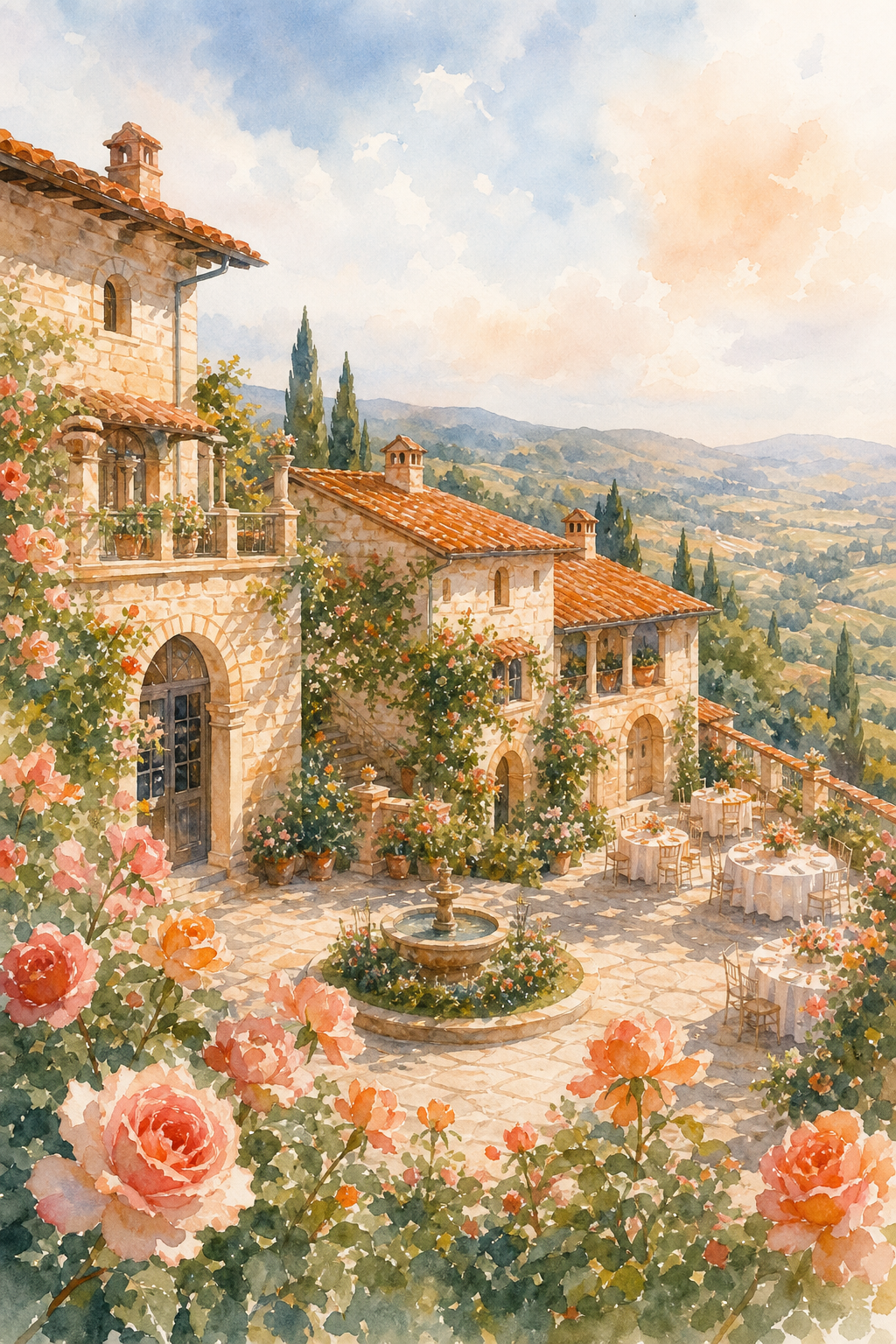 Villa La Rosa hilltop wedding venue.