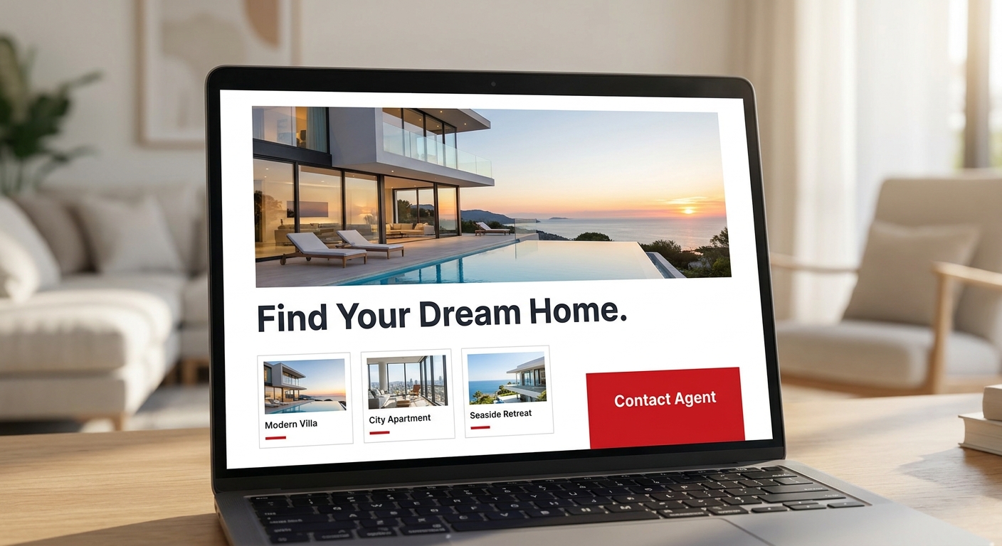 high‑conversion luxury property website design.