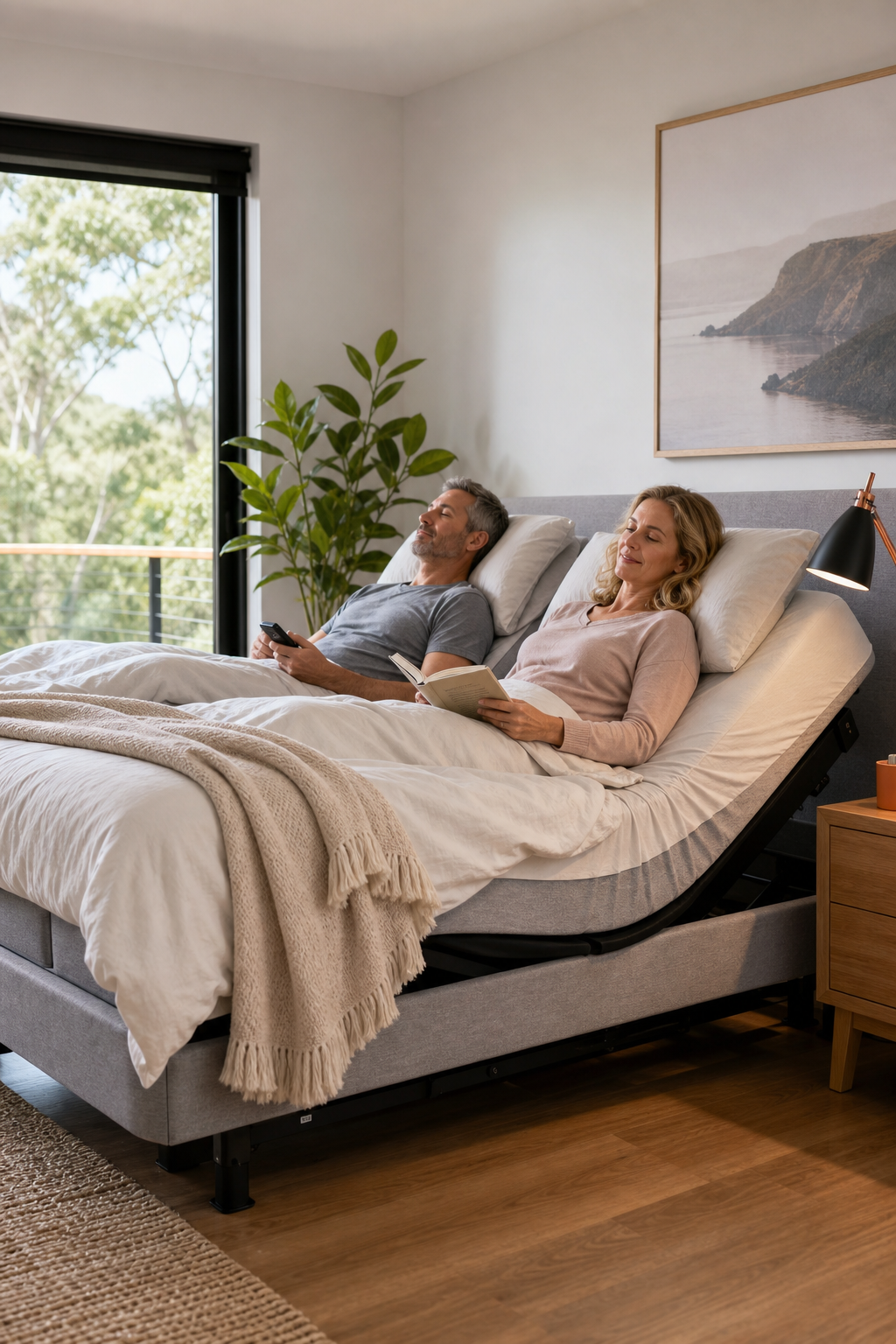 Australian adjustable bed with quiet motor
