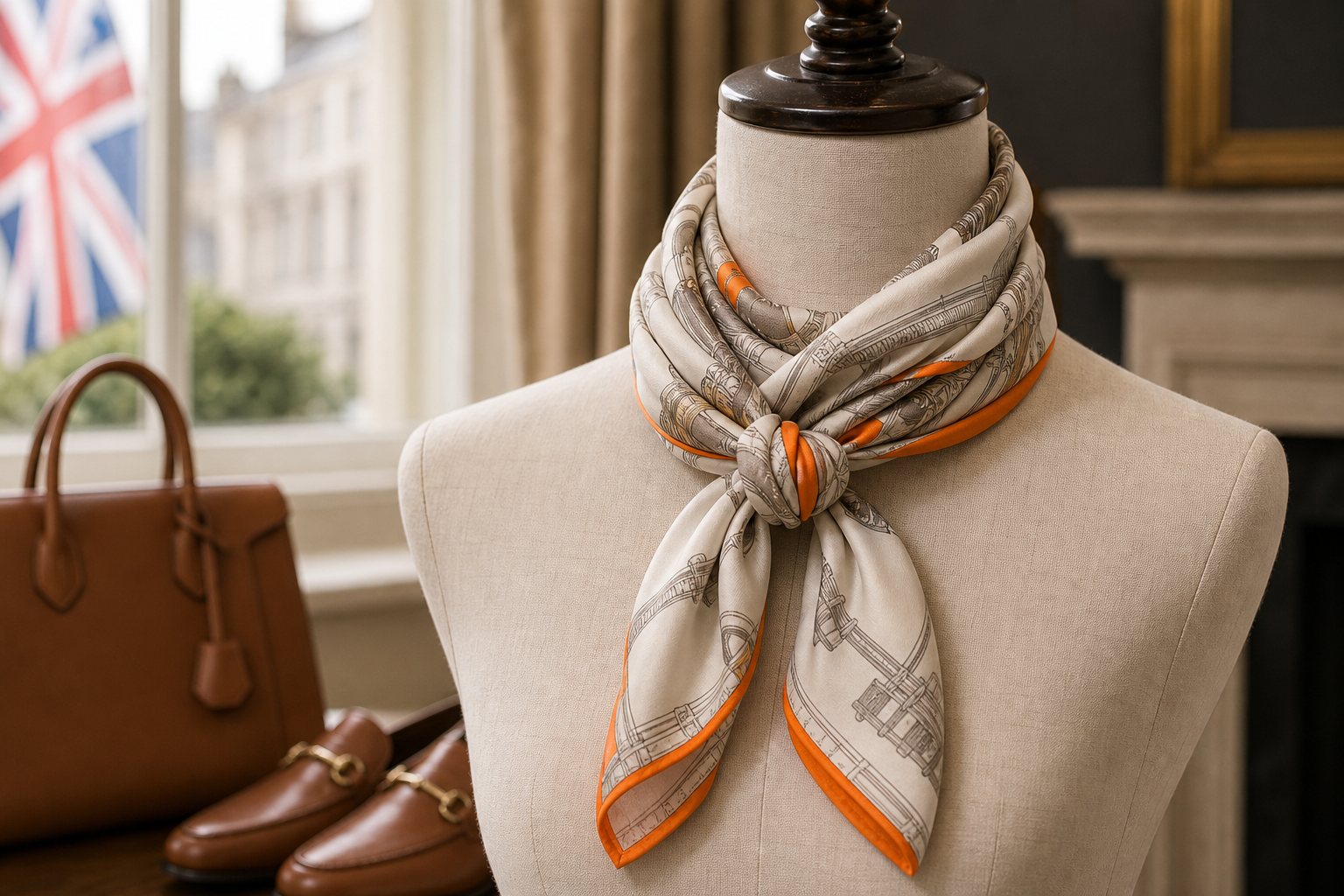 knotted double loop scarf style