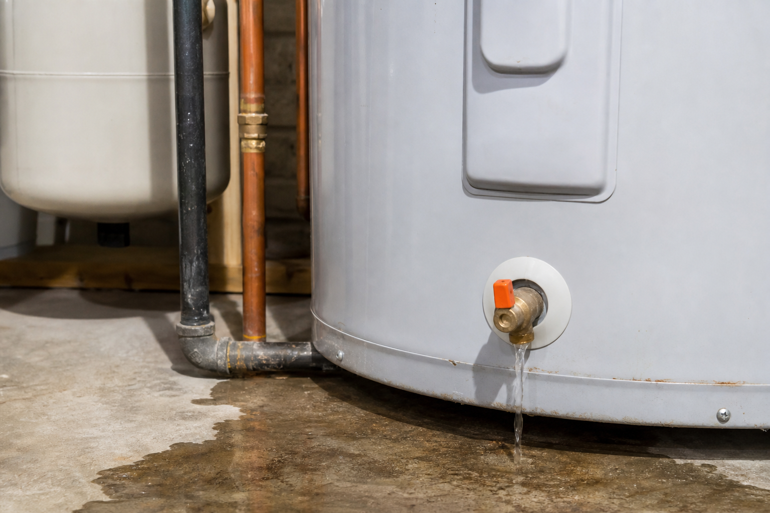 water heater leak inspection.