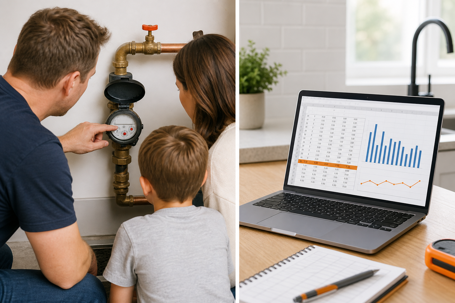 "determine household water usage for water softener sizing"
