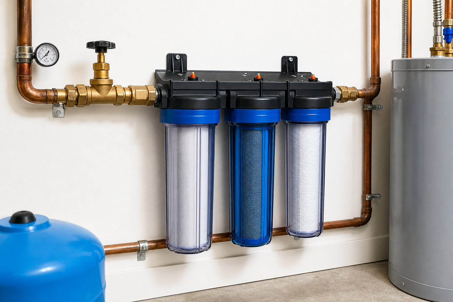 whole house water filtration system installation diagram