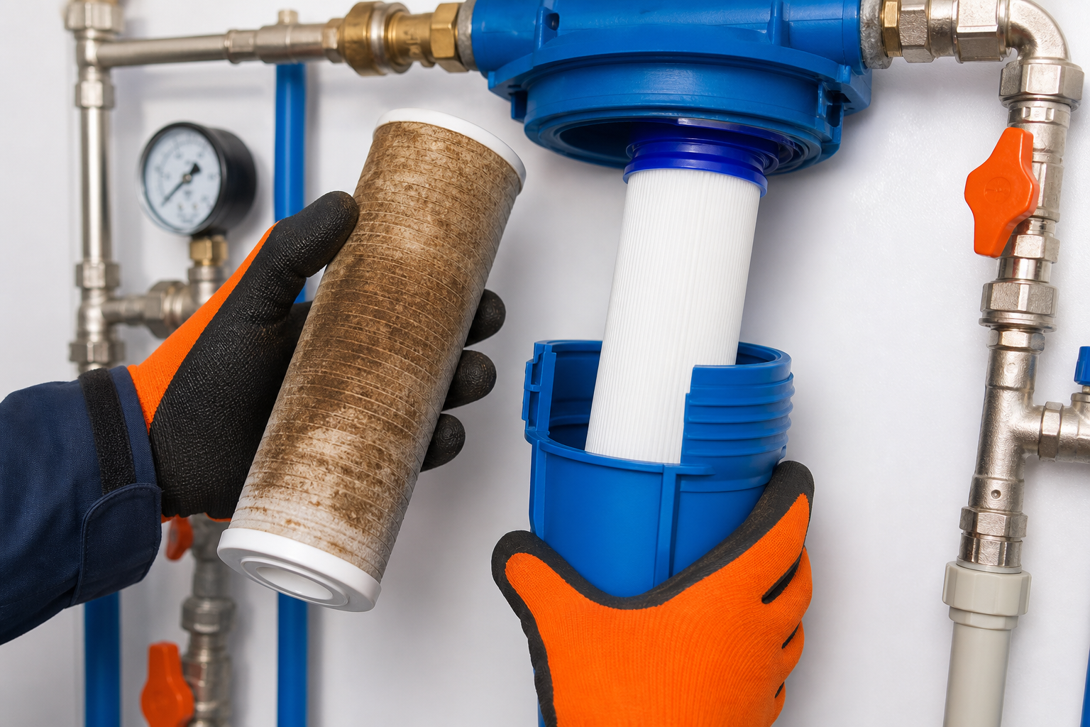 filter cartridge replacement process