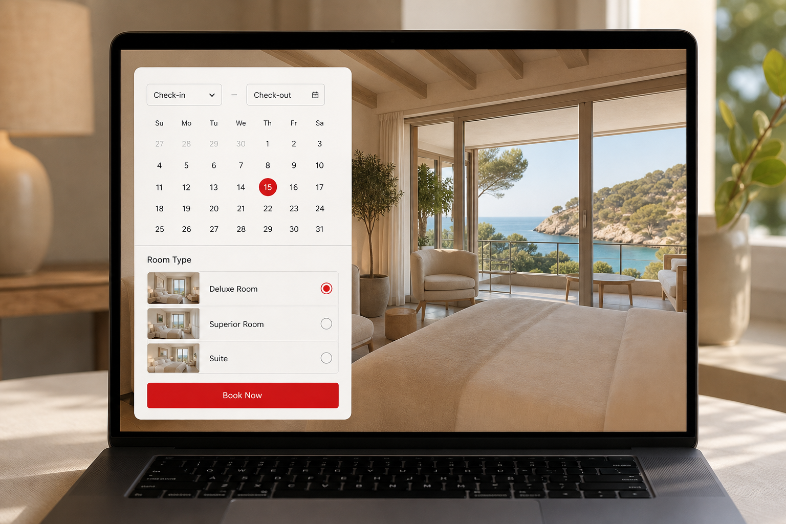 luxury hotel booking interface Mallorca