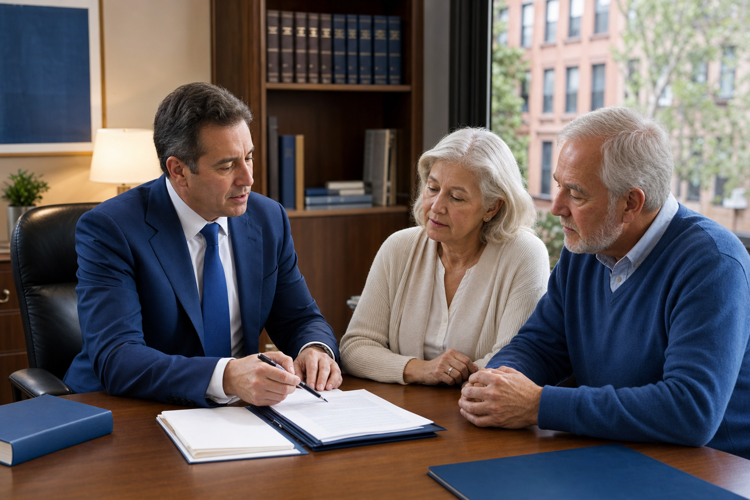 elder law attorney discussing Medicaid asset protection trust cost with a family in Brooklyn.