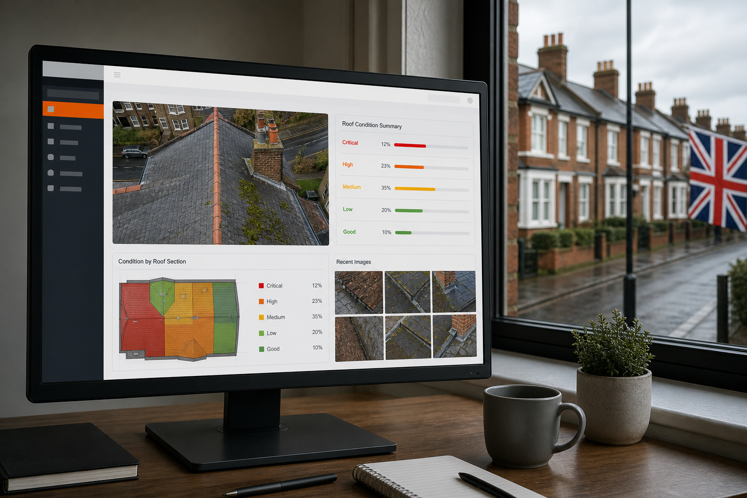 asset management decisions based on drone roof report