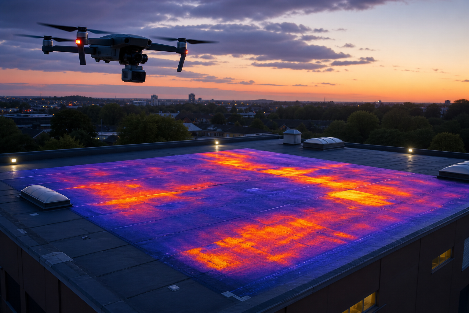 thermal camera survey for moisture on a UK building