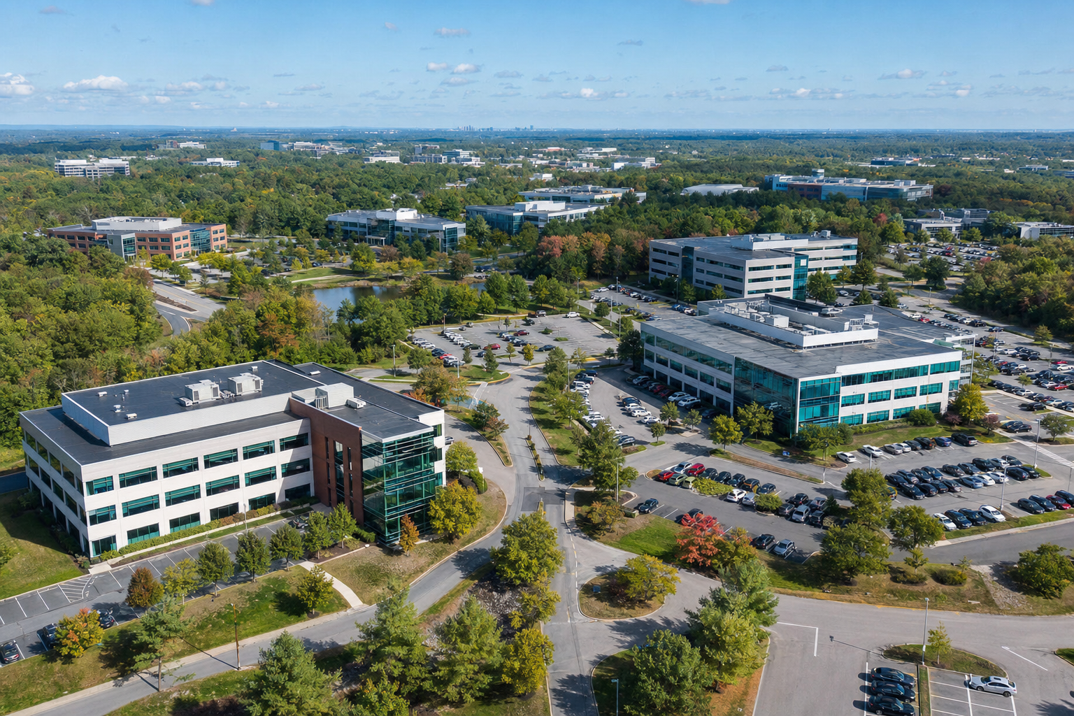 Greater Boston office park marketing image.
