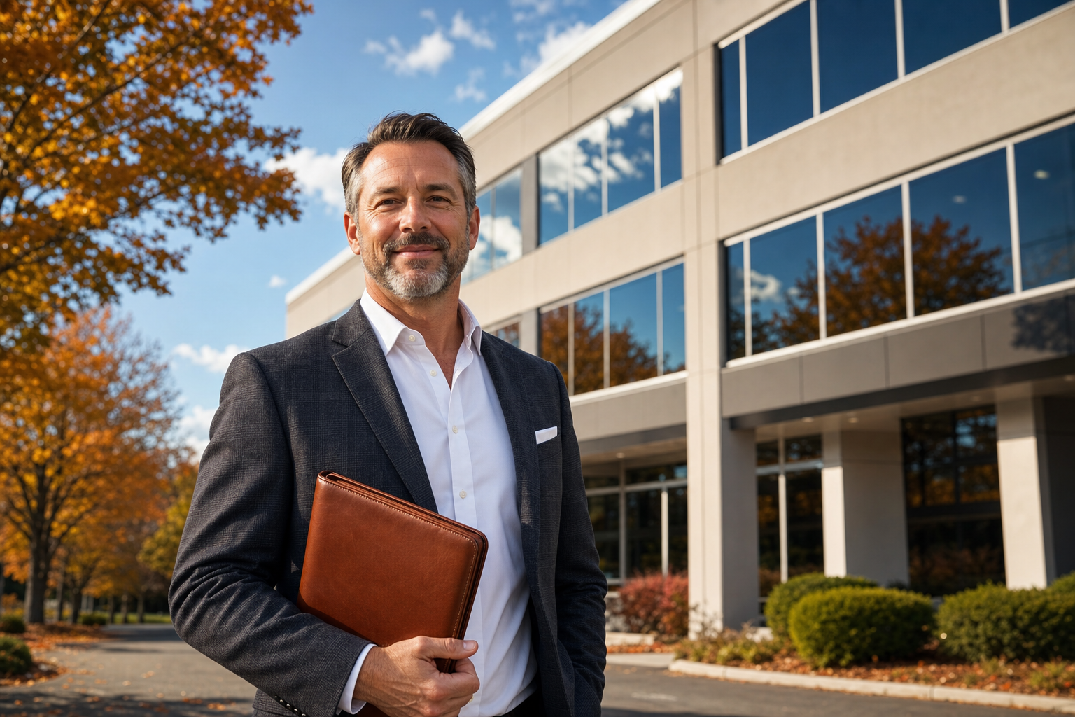 owner reviewing commercial property financial due diligence and tax records in Massachusetts.