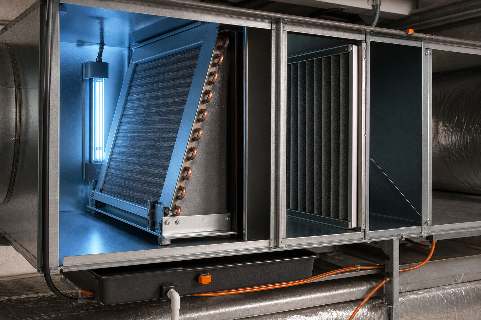 in‑duct odor‑control components visualized