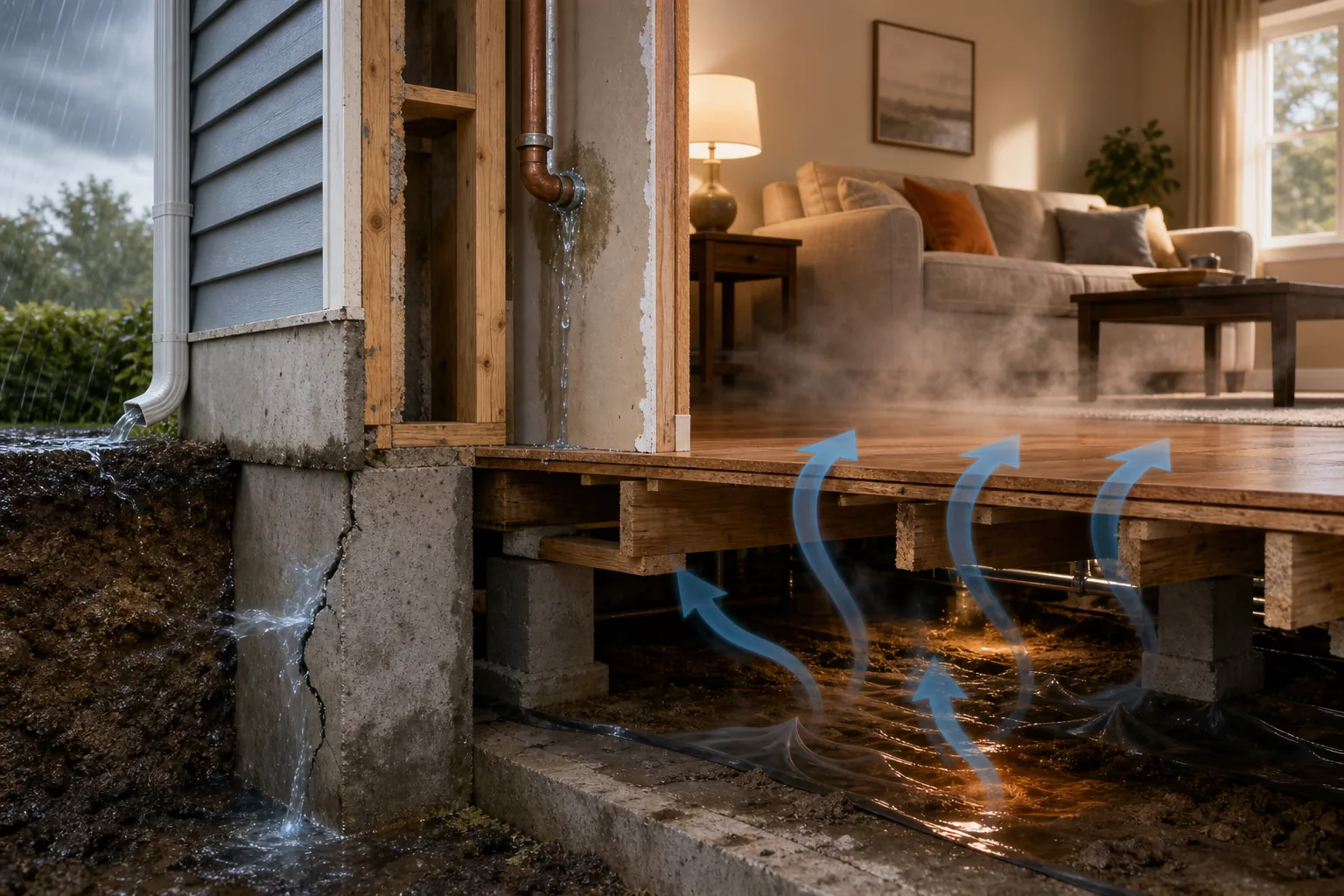 Sources of hidden moisture in a home