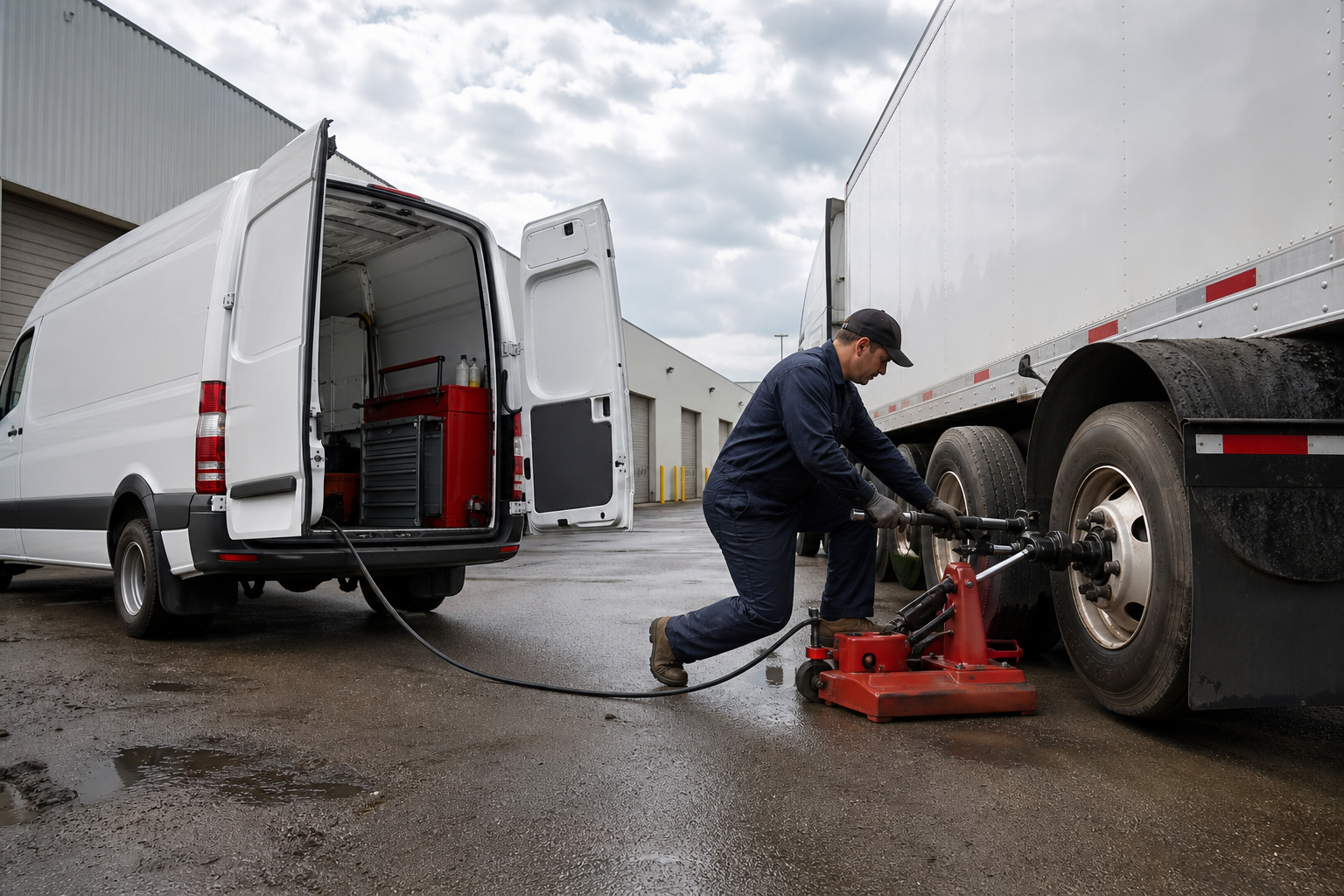 FleetFix mobile truck tire repair service
