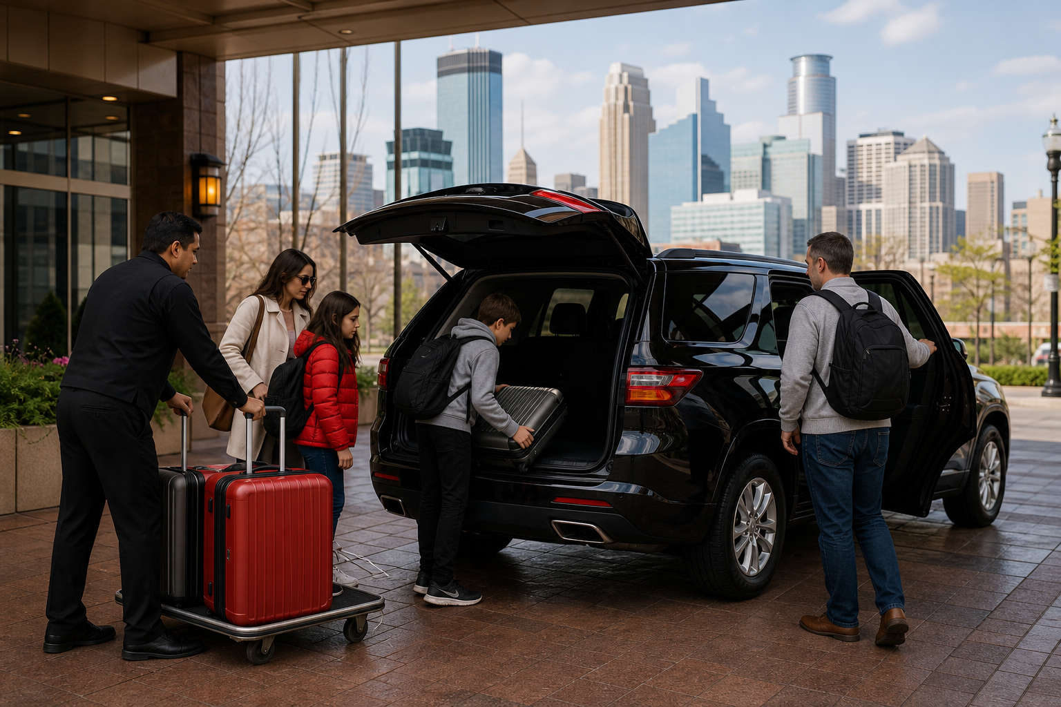 Twin Cities car service SUV shuttle for families and groups.